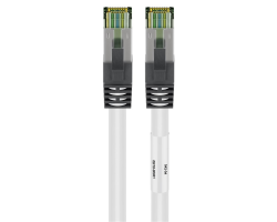 DSIT RJ45 Netzwerkkabel S/FTP PiMF mit CAT 8 Rohkabel Weiss 0.25m
