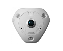 Hikvision 1/1.8 Netzwerk Kamera Fisheye 3072x2048 H.265 1.27mm 180/360 Audio IP66