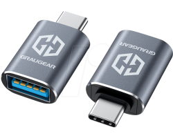 GrauGear GG 18037 - Adapter USB 3.1 C Stecker> A Buchse 2er Set - Kabel-/Adapterset