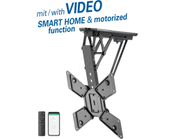 myWall Motorisierter & klappbarer Deckenhalter f�r Flachbildschirme , F�r Bildschirme 23 - 55 (58 -140 cm), Belastung bis 30 kg, mit Funk-Fernbedienung, Tuya-App, schwarz