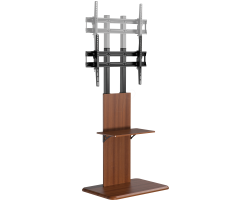 myWall Bodenst�nder f�r Flachbildschirme F�r Bildschirme 37 - 70 (94 - 178 cm), Belastung bis 40 kg, PVC-Furnier / schwarz