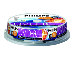 Philips DM4S6B10F - 10 x DVD-R - 4.7 GB (120 Min.)