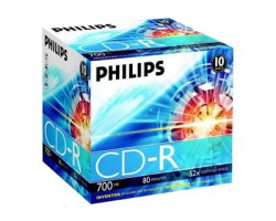 Philips 10 x CD-R - 700 MB (80 Min) 52x - Jewel Case (Schachtel)