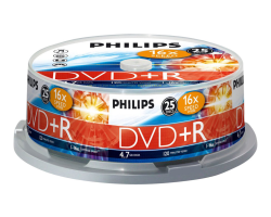 Philips DR4S6B25F - 25 x DVD+R - 4.7 GB (120 Min.)