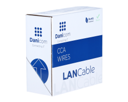 DSIT CAT5e Netzwerkkabel U/UTP AWG 26/7 Flexibel 100 Meter Grau CCA