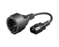 DSIT Stromkabel Netz-Adapter AC auf C14 Schwarz 0.15 Meter
