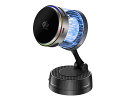 4smarts 541762, Auto, Drinnen, USB, Kabelloses Aufladen, Grau