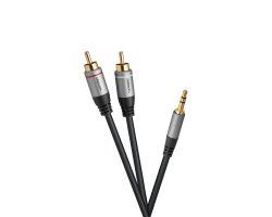 celexon 2x Cinch auf Stereo Klinke Audiokabel - Professional Line - Kabel - Audio/Multimedia