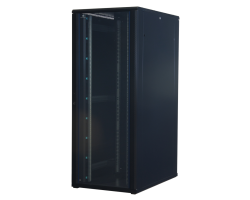 Rockstable 42 HE 19 Serverschrank mit Glast�r - Freistehendes Gestell - 42U - 800 kg - Sperrschloss - Ablageschienen - Verstellbare F��e