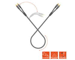 celexon 2x Cinch Stereo Audiokabel - Professional Line - Kabel - Audio/Multimedia