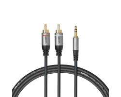 celexon 2x Cinch auf Stereo Klinke Audiokabel - Professional Line - Kabel - Audio/Multimedia