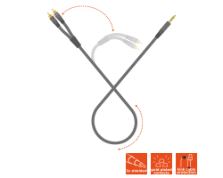 celexon 2x Cinch auf Stereo Klinke Audiokabel - Professional Line - Kabel - Audio/Multimedia