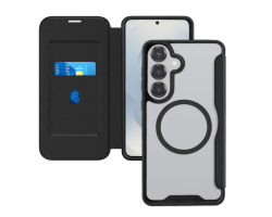 4smarts 541778, Flip case, Samsung, Galaxy S26, 16 cm (6.3), Schwarz, Transparent