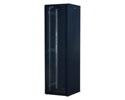 Rockstable 42 HE 19 Serverschrank mit Glast�r - Freistehendes Gestell - 42U - 800 kg - Sperrschloss - Ablageschienen - Verstellbare F��e
