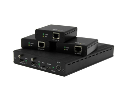 StarTech.com 3-Port HDBaseT Extender Kit with 3 Receivers - 1x3 HDMI over CAT5e Splitter - Up to 4K