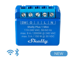 Shelly  UnterputzPlus 1 Mini Relais max 8A 1 Kanal WLAN BT