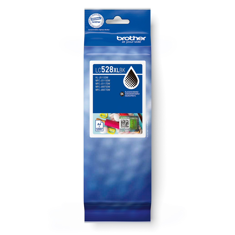 Brother LC528XLBK cartucho de tinta 1 pieza(s) Original Ultra High Yield Negro