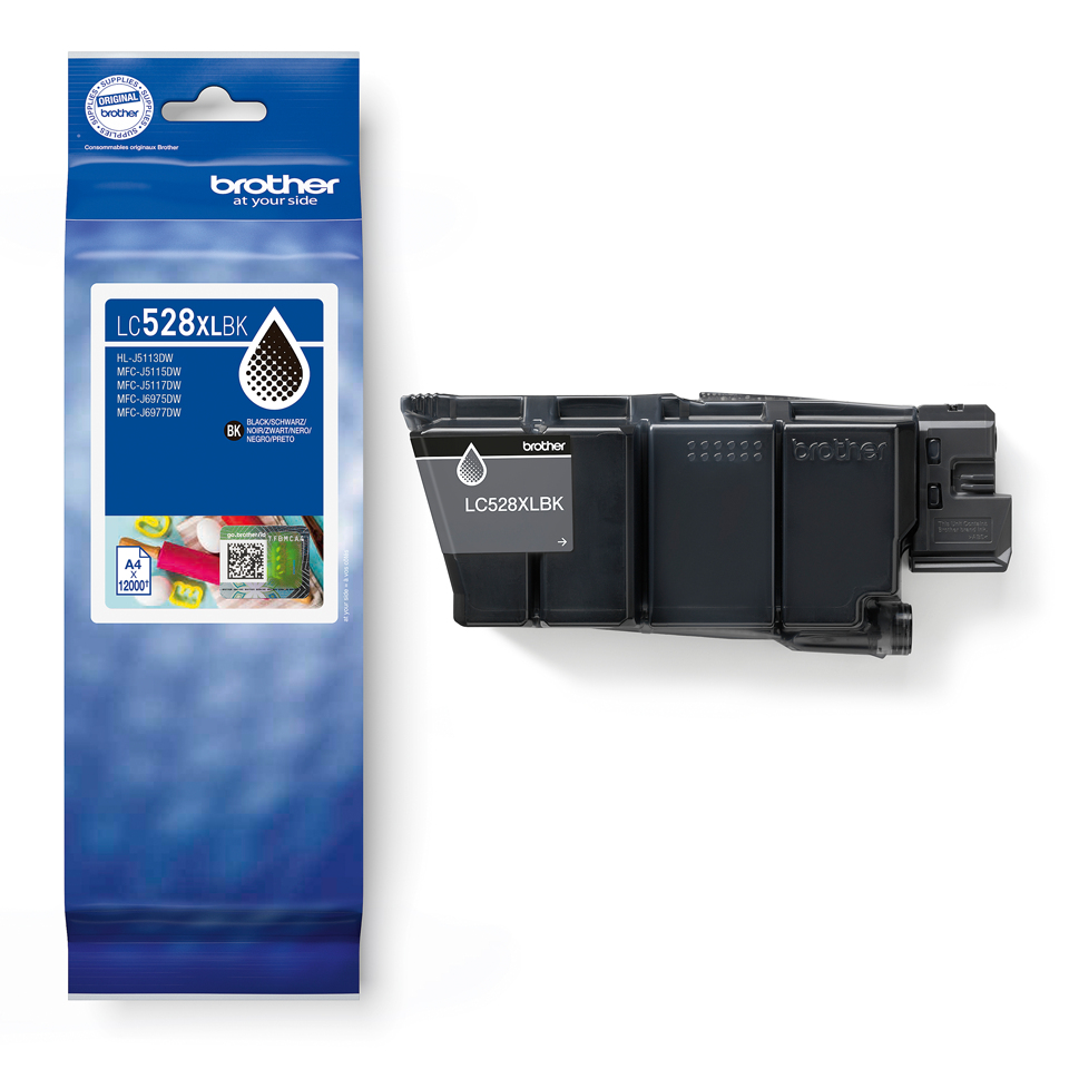 Brother LC528XLBK cartucho de tinta 1 pieza(s) Original Ultra High Yield Negro