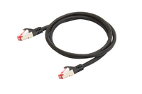 PYTHON Series Patchkabel mit Rastnasenschutz (RNS) und Nylongeflecht - Cat. 6 - S/FTP - PiMF - PVC - 250MHz - OFC - schwarz - 20m