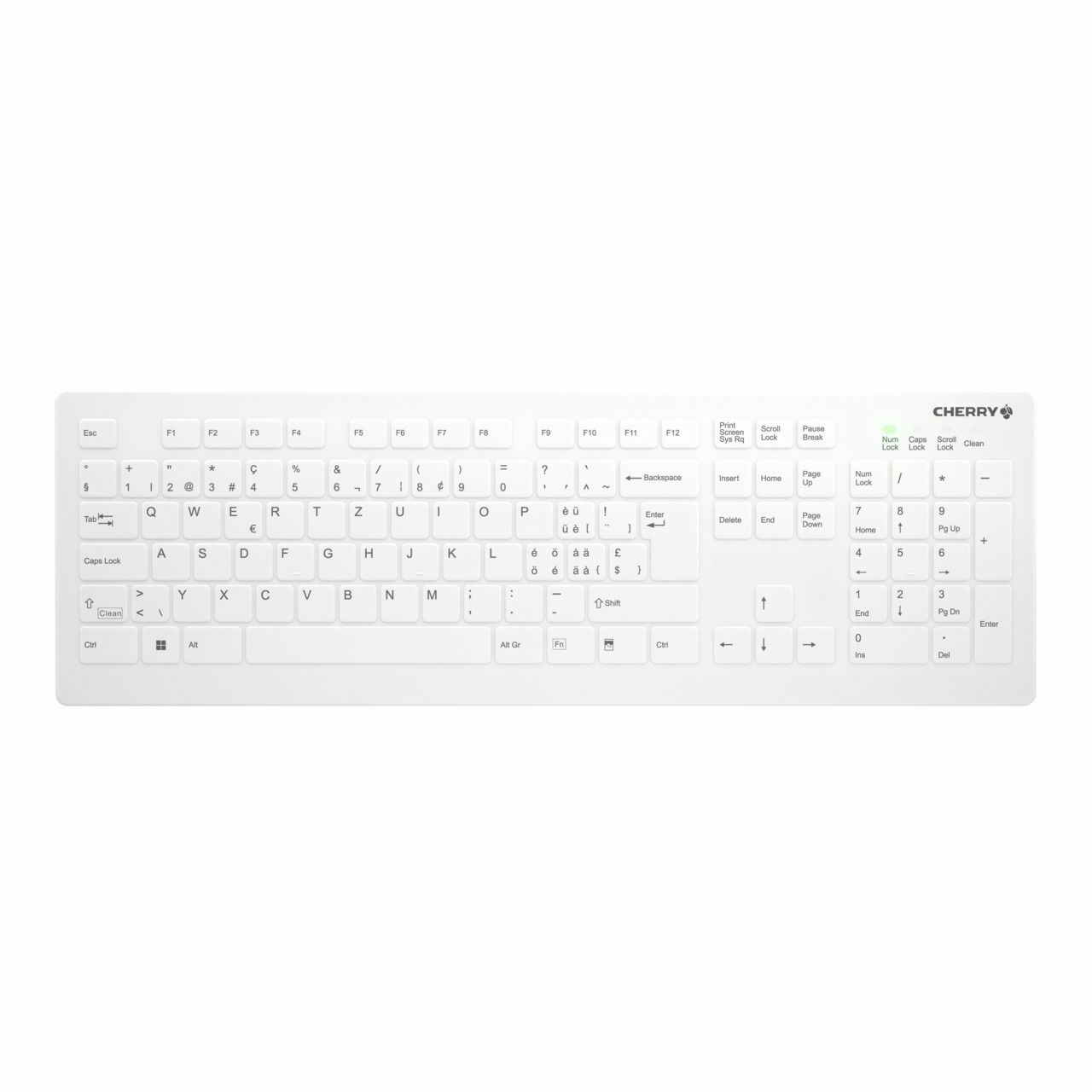 CHERRY AK-C8112 clavier Mdical RF sans fil QWERTZ Suisse Blanc