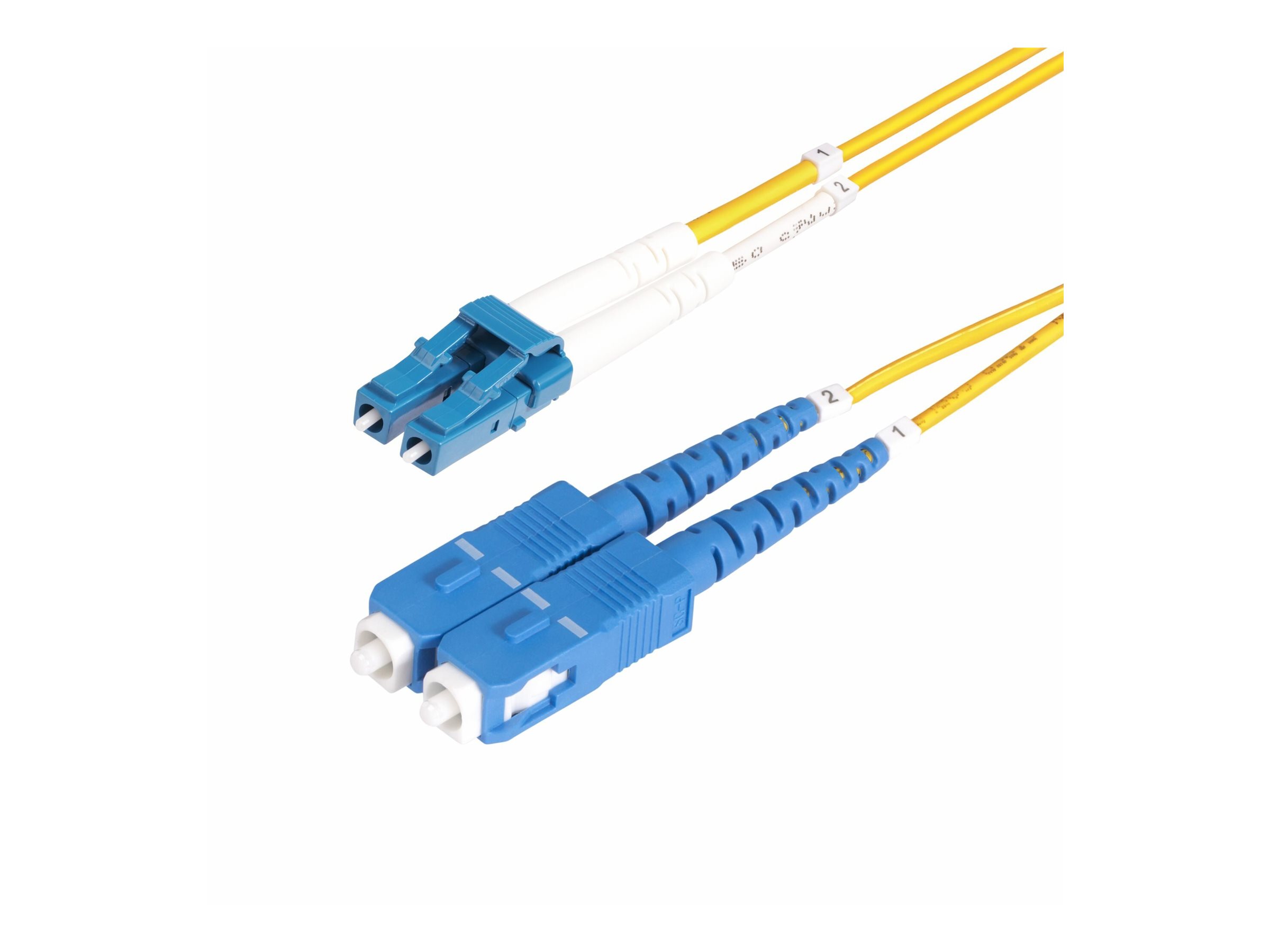 StarTech.com C�ble � Fibre Optique Monomode Duplex OS2 de 8m, Connecteurs LC vers SC (UPC), 9/125 �m, 100G, Insensible � la Courbure, Faible Perte dInsertion - C�ble de Raccordement en Fibre Optique LSZH