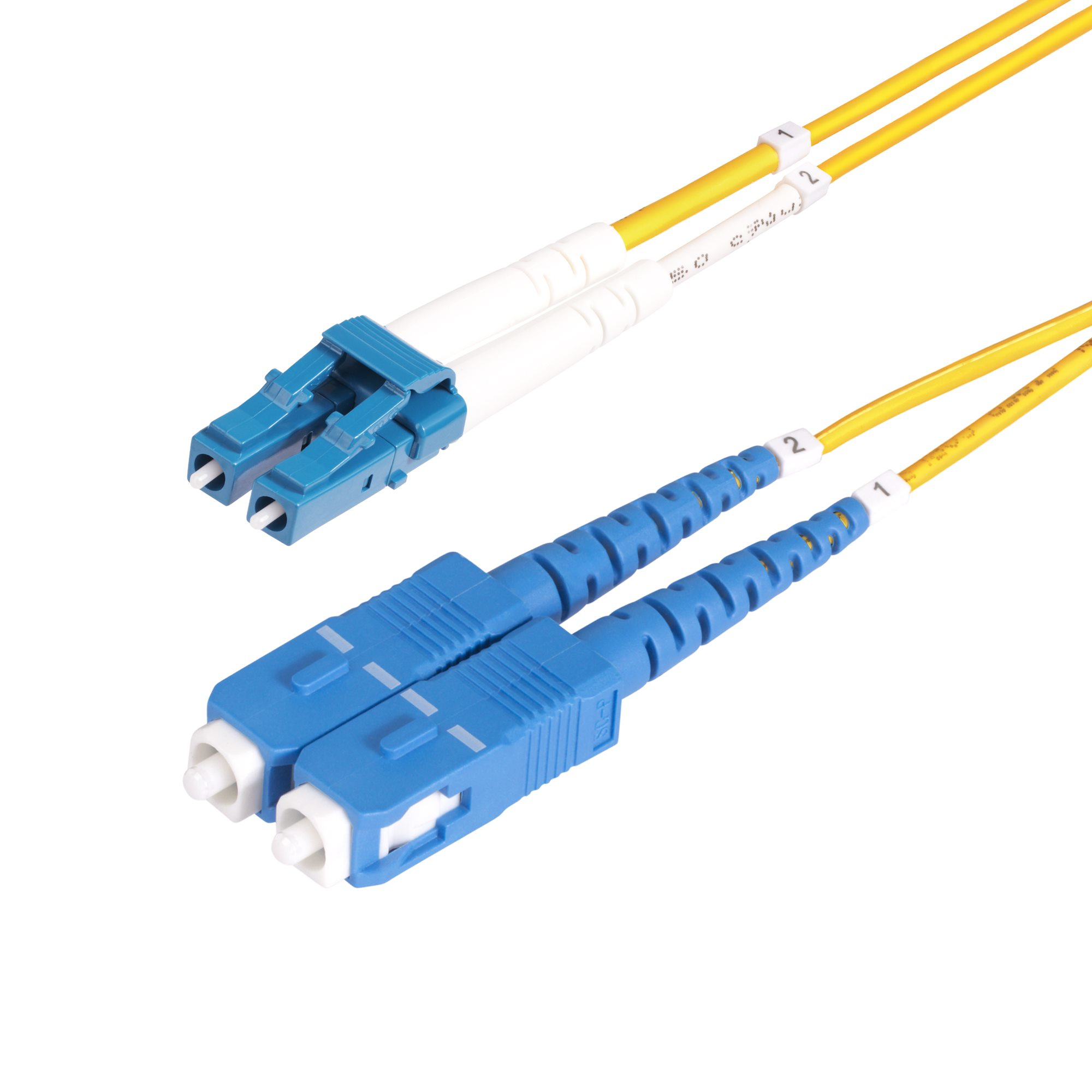 StarTech.com Cavo in fibra ottica duplex monomodale OS2 LC-SC (UPC) da 8 m, 9/125�m, 100G, Insensibile alla piegatura, Bassa perdita di inserzione, LSZH Patch Cord