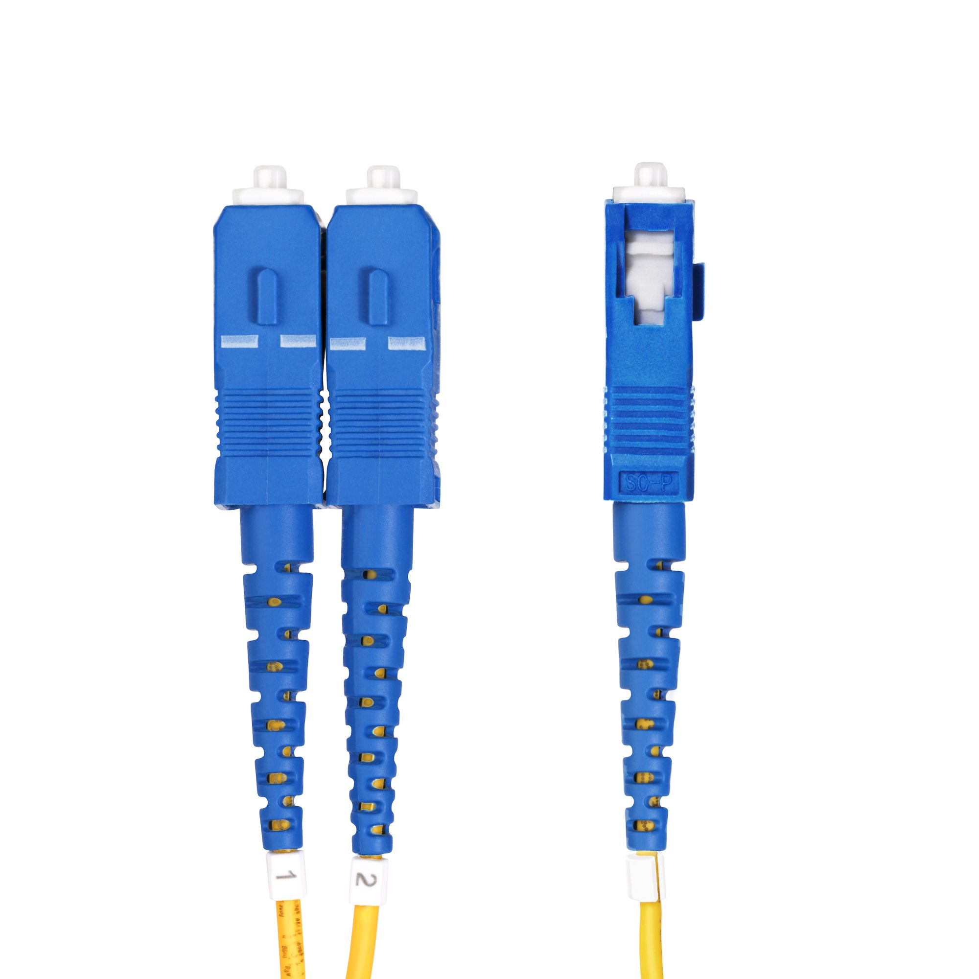 StarTech.com Cavo in fibra ottica duplex monomodale OS2 LC-SC (UPC) da 8 m, 9/125�m, 100G, Insensibile alla piegatura, Bassa perdita di inserzione, LSZH Patch Cord