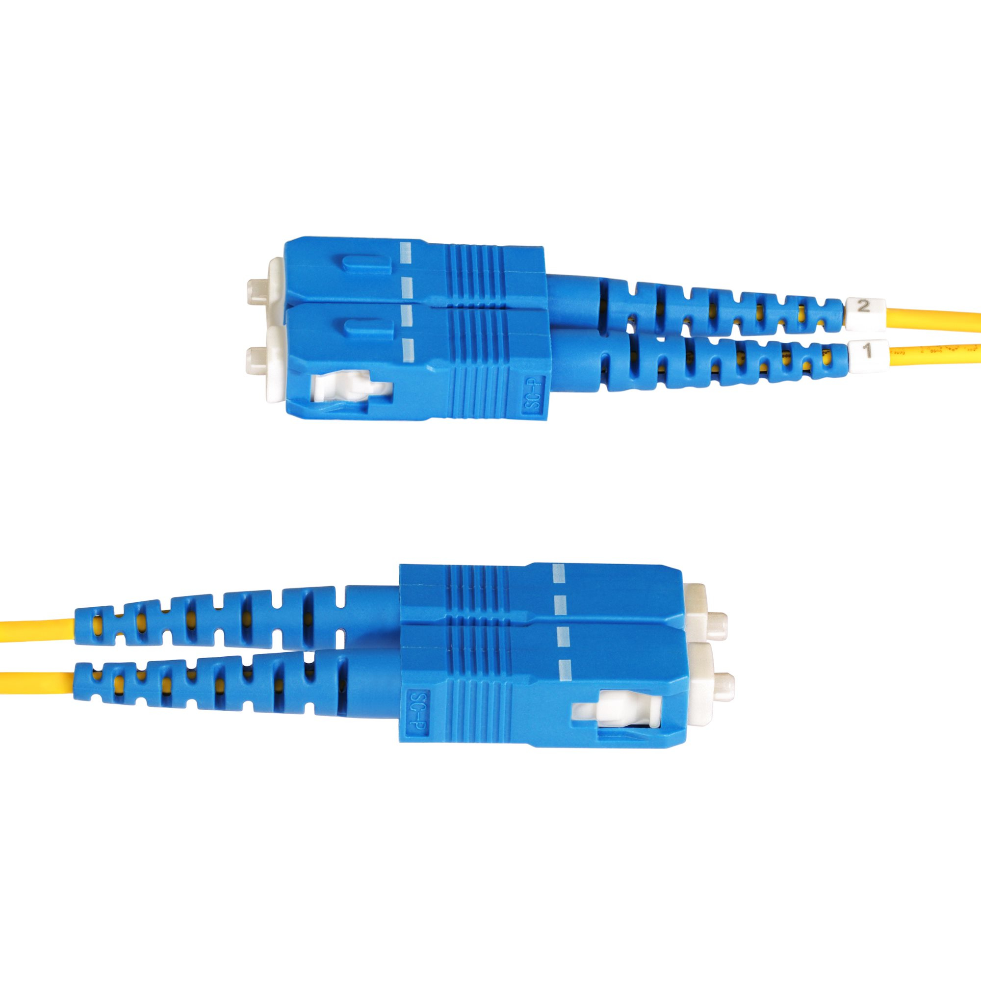StarTech.com Cavo in fibra ottica duplex monomodale OS2 LC-SC (UPC) da 8 m, 9/125�m, 100G, Insensibile alla piegatura, Bassa perdita di inserzione, LSZH Patch Cord