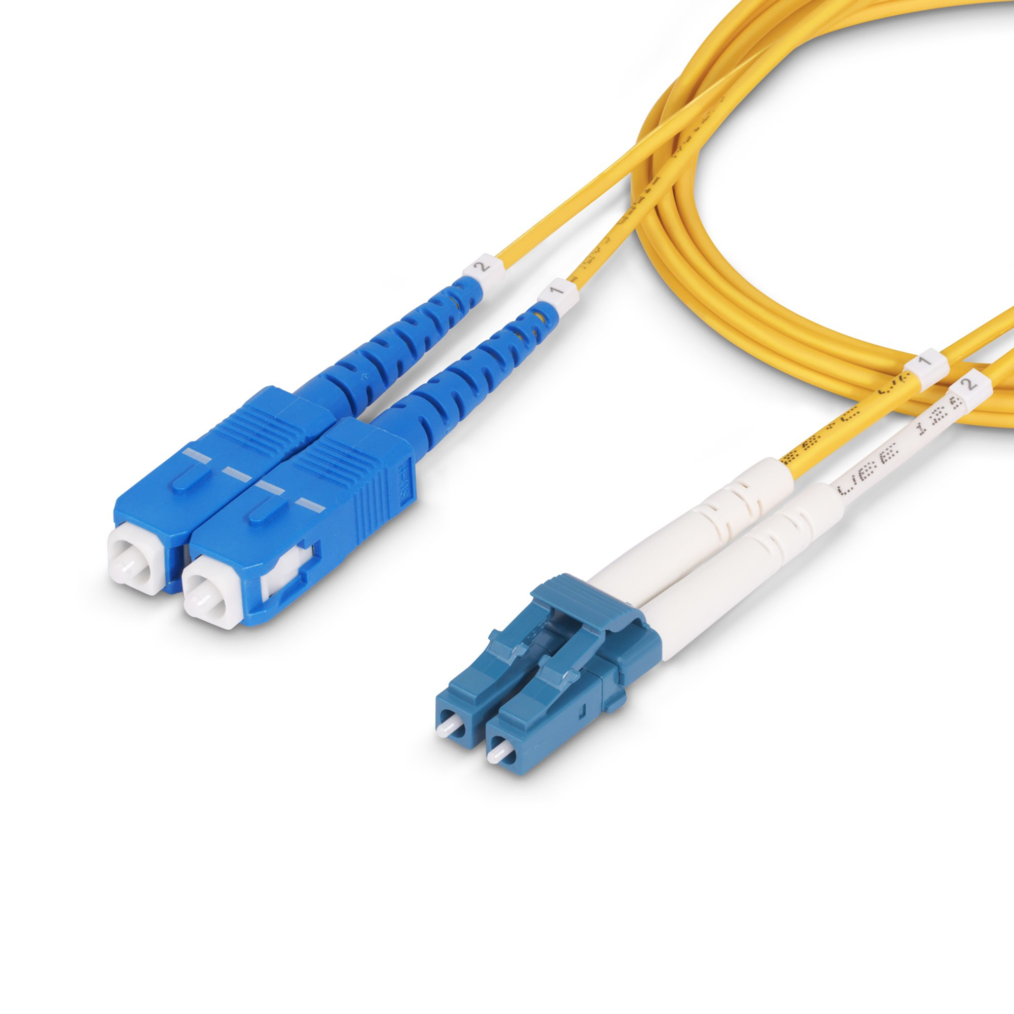 StarTech.com Cavo in fibra ottica duplex monomodale OS2 LC-SC (UPC) da 8 m, 9/125�m, 100G, Insensibile alla piegatura, Bassa perdita di inserzione, LSZH Patch Cord