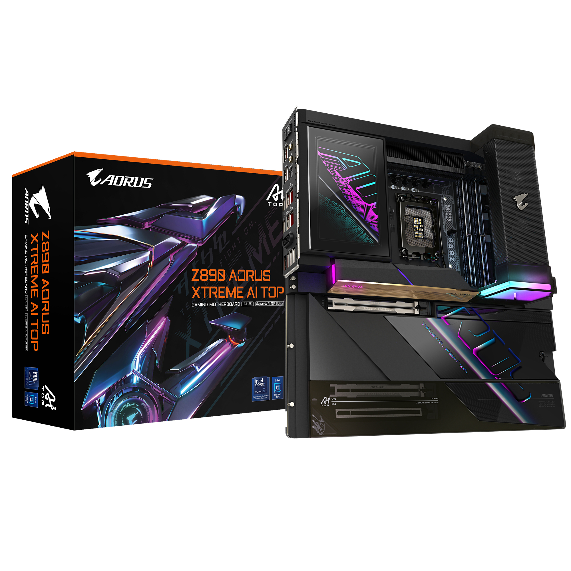 GIGABYTE Z890 AORUS XTREME AI TOP Scheda Madre - Supporta CPU Intel Core Ultra (Serie 2), VRM a 22+1+2 fasi, fino a 9500MHz DDR5 (OC), PCIe 5.0 M.2, Wi-Fi 7, Thunderbolt 5