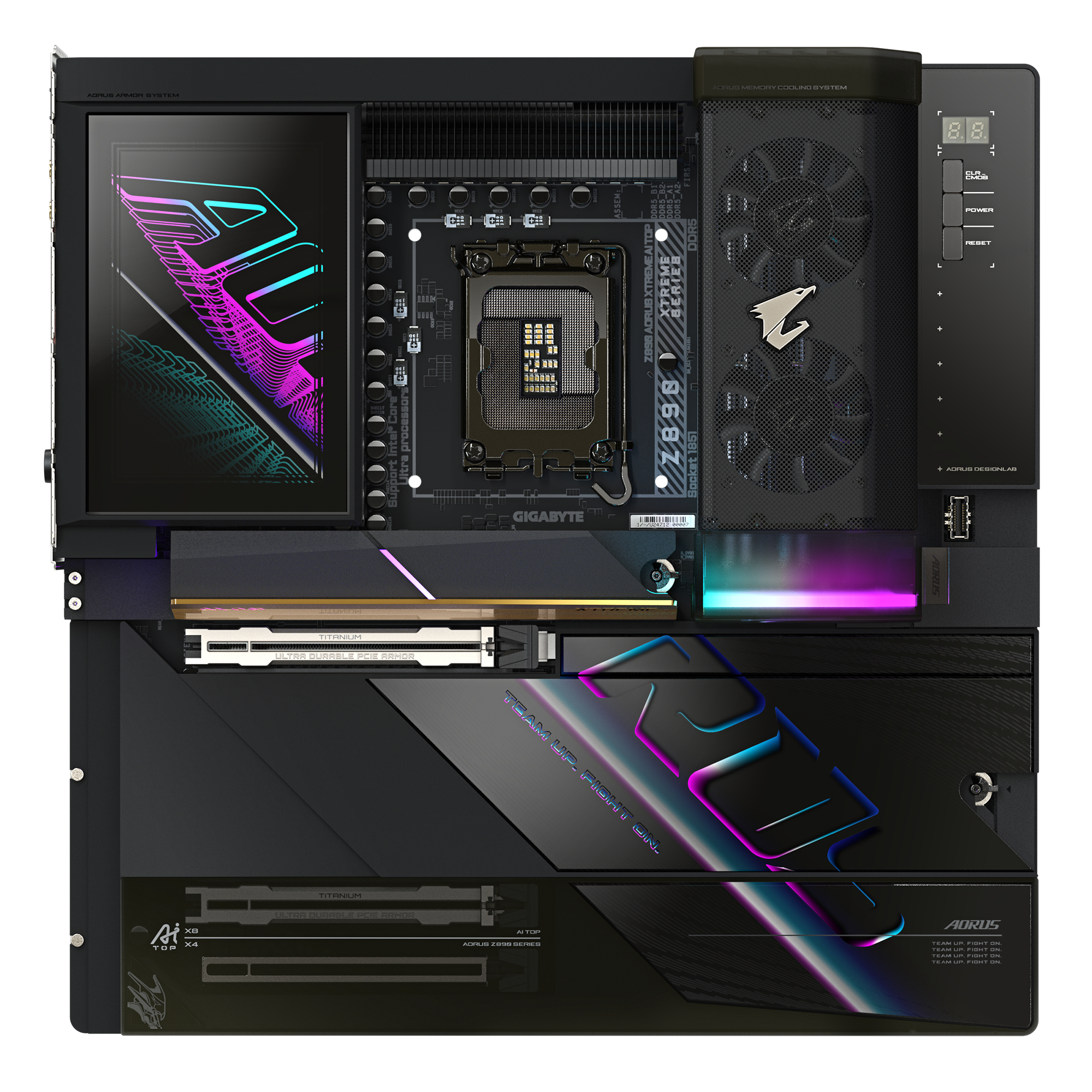 GIGABYTE Z890 AORUS XTREME AI TOP Scheda Madre - Supporta CPU Intel Core Ultra (Serie 2), VRM a 22+1+2 fasi, fino a 9500MHz DDR5 (OC), PCIe 5.0 M.2, Wi-Fi 7, Thunderbolt 5