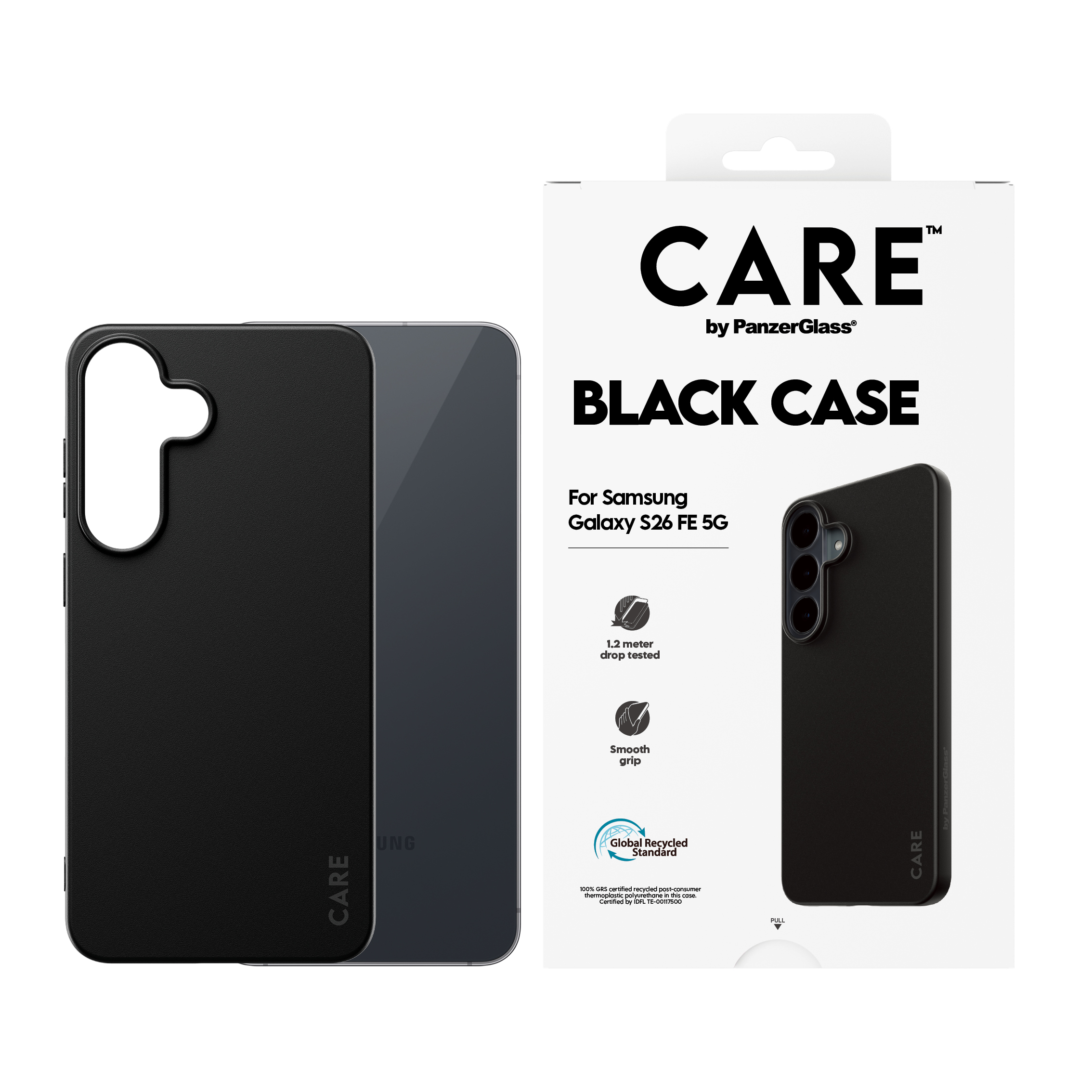 PanzerGlass CARE by � TPU Case Black Samsung Galaxy S26 FE 5G coque de protection pour t�l�phones portables Housse Transparent