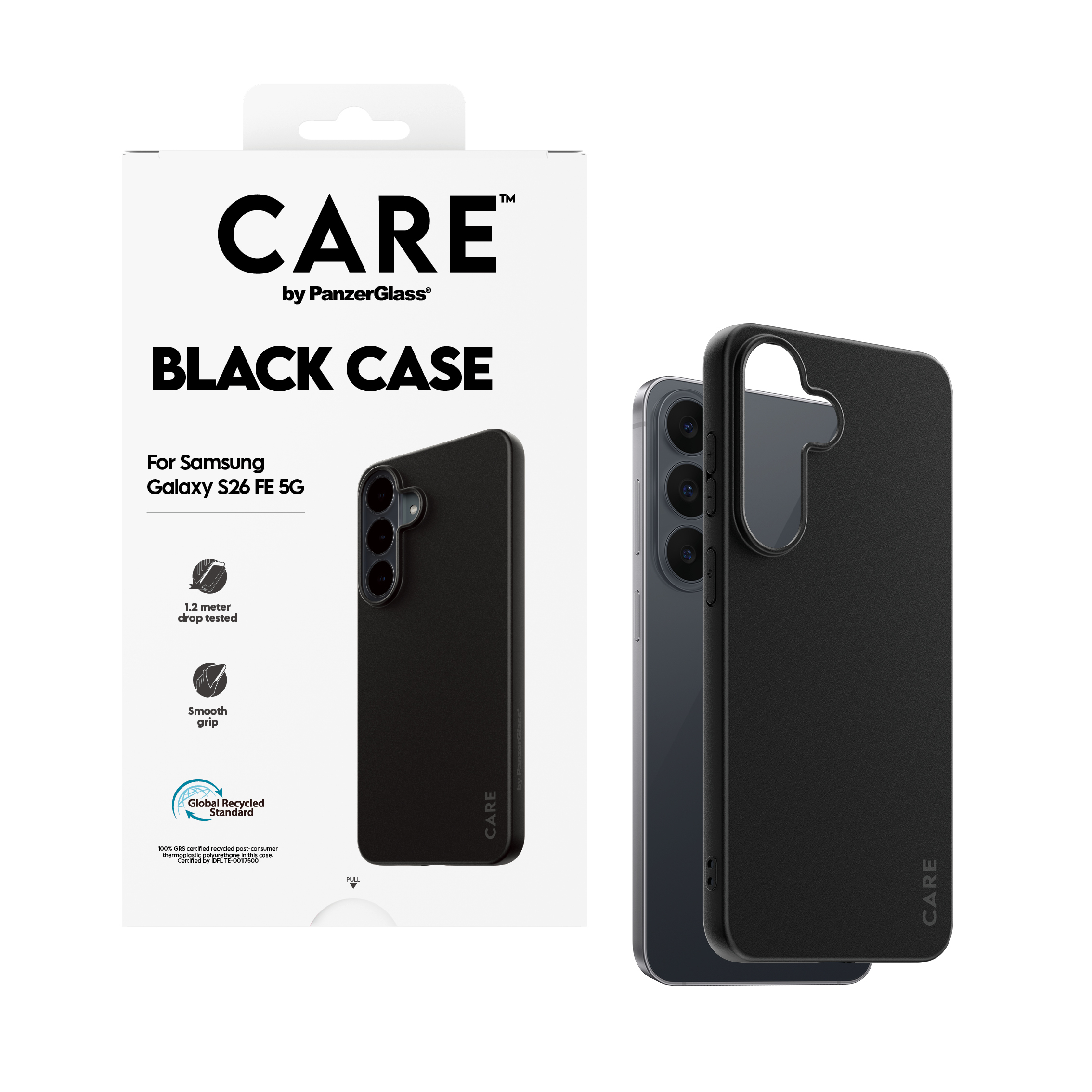PanzerGlass CARE by � TPU Case Black Samsung Galaxy S26 FE 5G coque de protection pour t�l�phones portables Housse Transparent