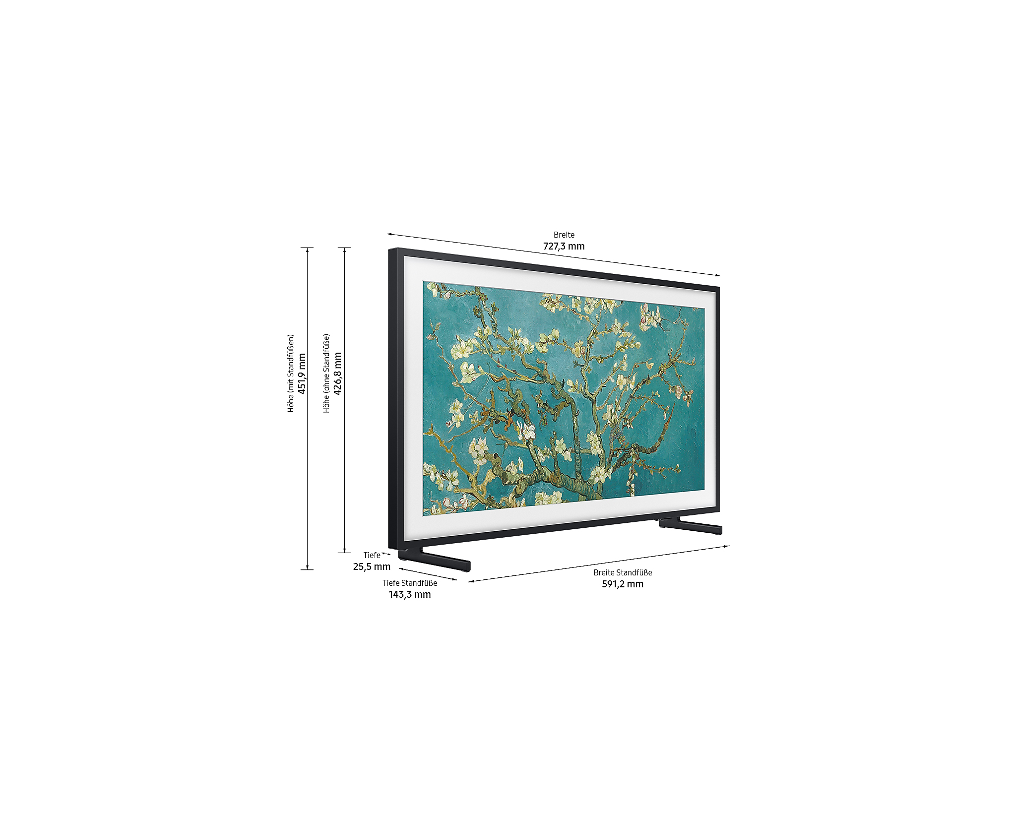 Samsung GQ32LS03CBU - 80 cm (32) Diagonalklasse The Frame LS03C Series LCD-TV mit LED-Hintergrundbeleuchtung