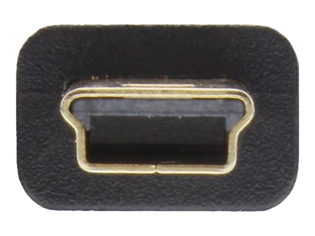 InLine USB 2.0 Flat Cable USB Type A male / Mini-B male 5pin black/gold 5m