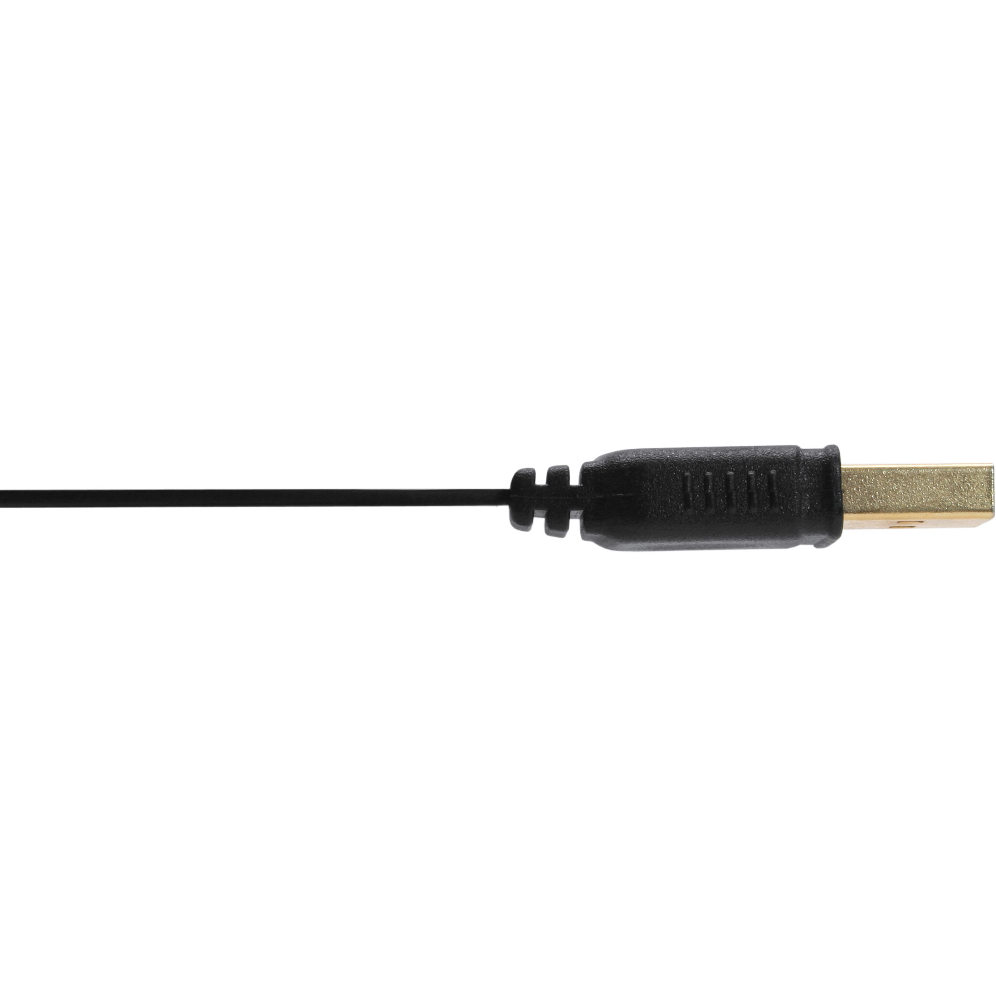 InLine USB 2.0 Flat Cable USB Type A male / Mini-B male 5pin black/gold 5m