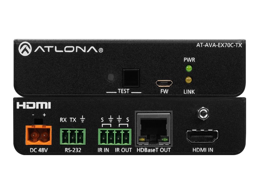 Atlona AT-AVA-EX70C-KIT network extender Network transmitter & receiver Black