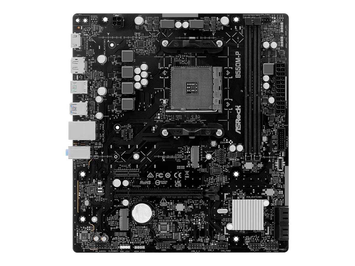 ASRock B550M-P - Motherboard - micro ATX - Socket AM4 - AMD B550 Chipsatz - USB-C 3.2 Gen 1, USB 3.2 Gen 1 - 2.5 Gigabit LAN - Onboard-Grafik (CPU erforderlich)