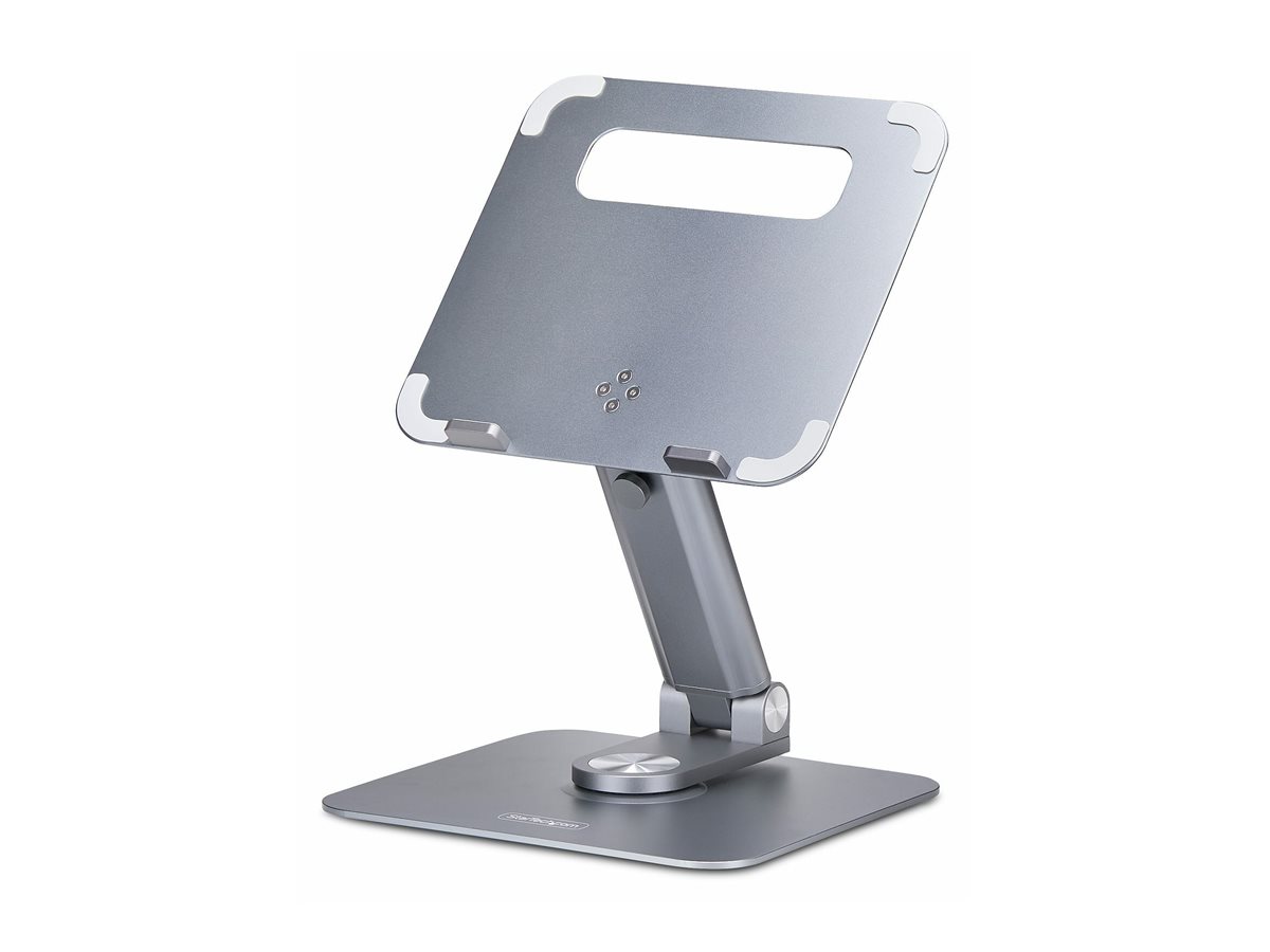 StarTech.com Supporto per PC portatile con base girevole a 360�, rialzo rotante per laptop da scrivania, altezza e inclinazione regolabili, max 5 kg, in alluminio
