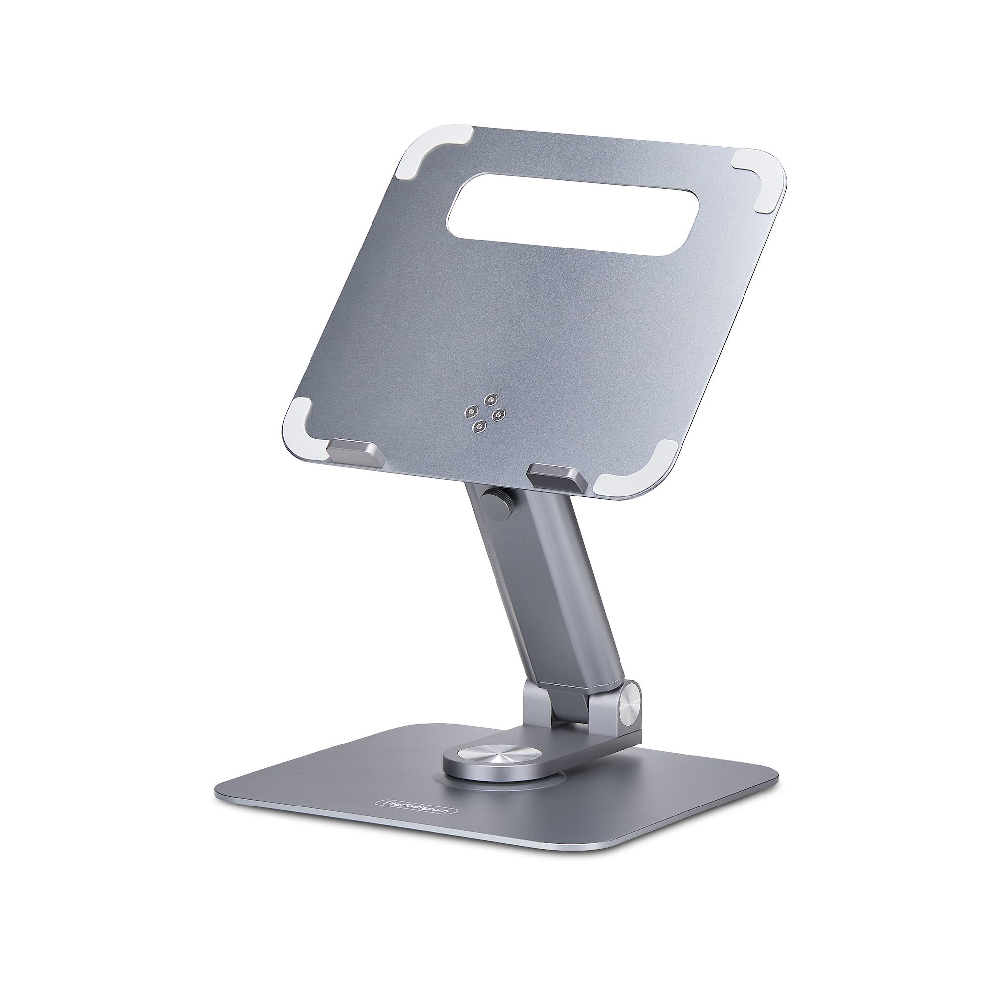 StarTech.com Supporto per PC portatile con base girevole a 360�, rialzo rotante per laptop da scrivania, altezza e inclinazione regolabili, max 5 kg, in alluminio