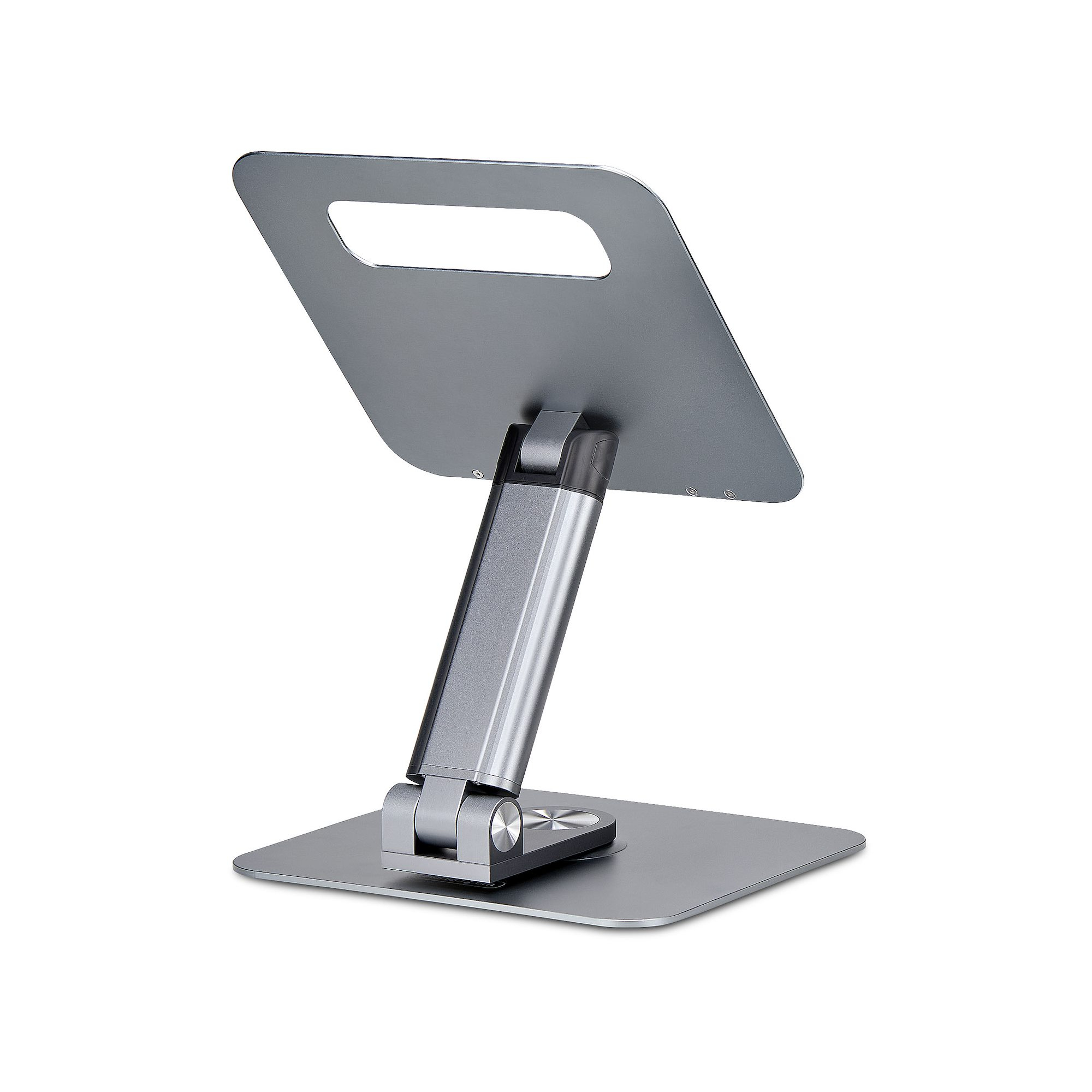 StarTech.com Supporto per PC portatile con base girevole a 360�, rialzo rotante per laptop da scrivania, altezza e inclinazione regolabili, max 5 kg, in alluminio