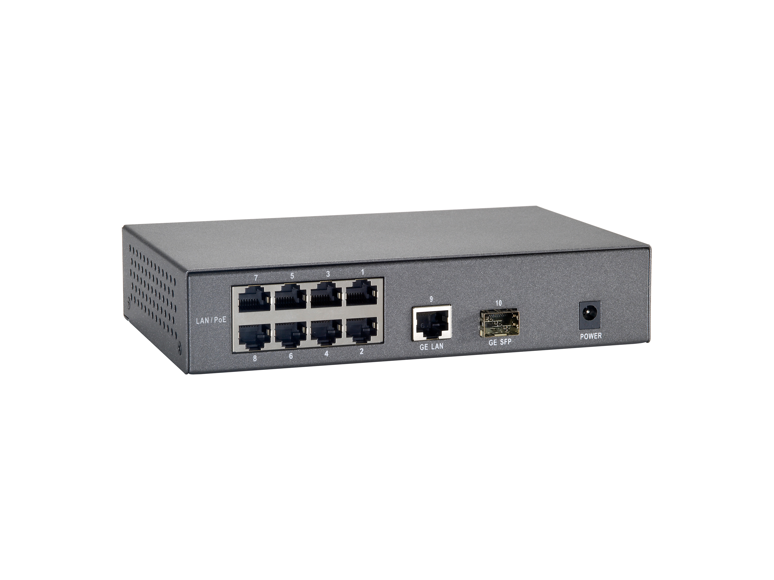 LevelOne FGP-1000W90 commutateur rseau Fast Ethernet (10/100) Connexion Ethernet, supportant lalimentation via ce port (PoE) Gris