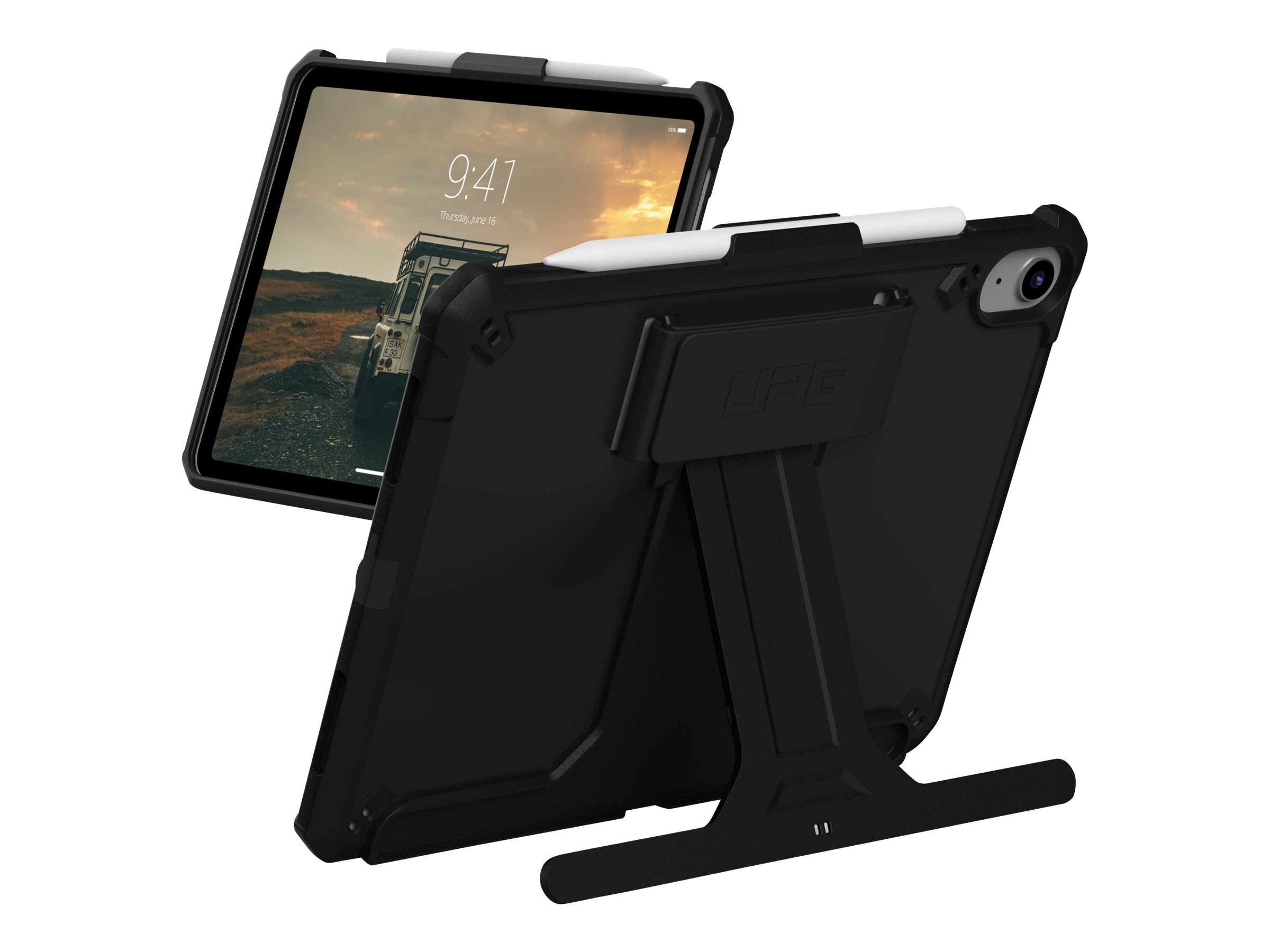 Urban Armor Gear UAG Rugged Case for iPad 10.9 (10th Gen, 2022) - Scout w HS & KS Black - Hintere Abdeckung f�r Tablet - Thermoplastisches Polyurethan (TPU)