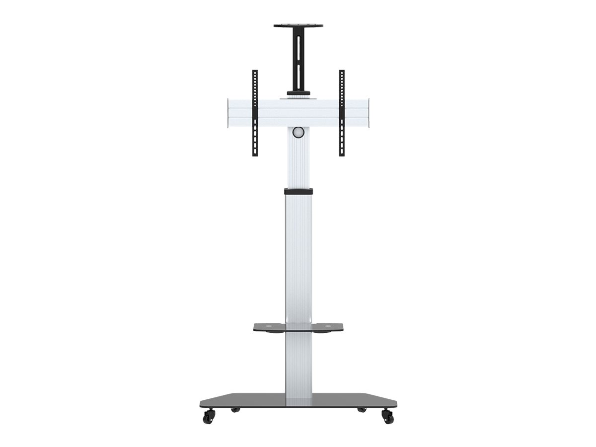 celexon Professional Adjust-3270MP - Wagen - f�r Flachbildschirm - Aluminium, Milchglas - Silber - Bildschirmgr��e: 81.3-177.8 cm (32-70)