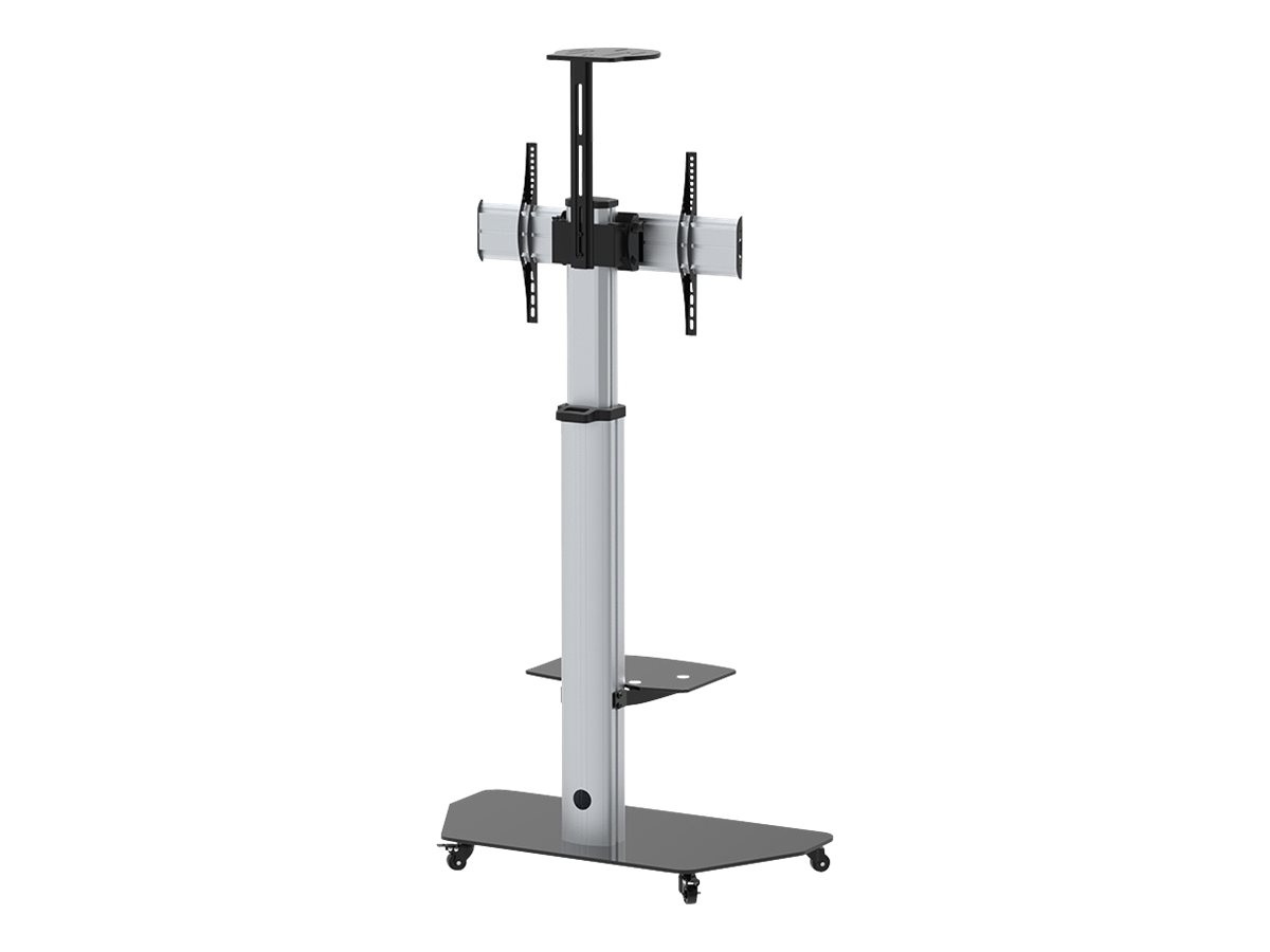 celexon Professional Adjust-3270MP - Wagen - f�r Flachbildschirm - Aluminium, Milchglas - Silber - Bildschirmgr��e: 81.3-177.8 cm (32-70)