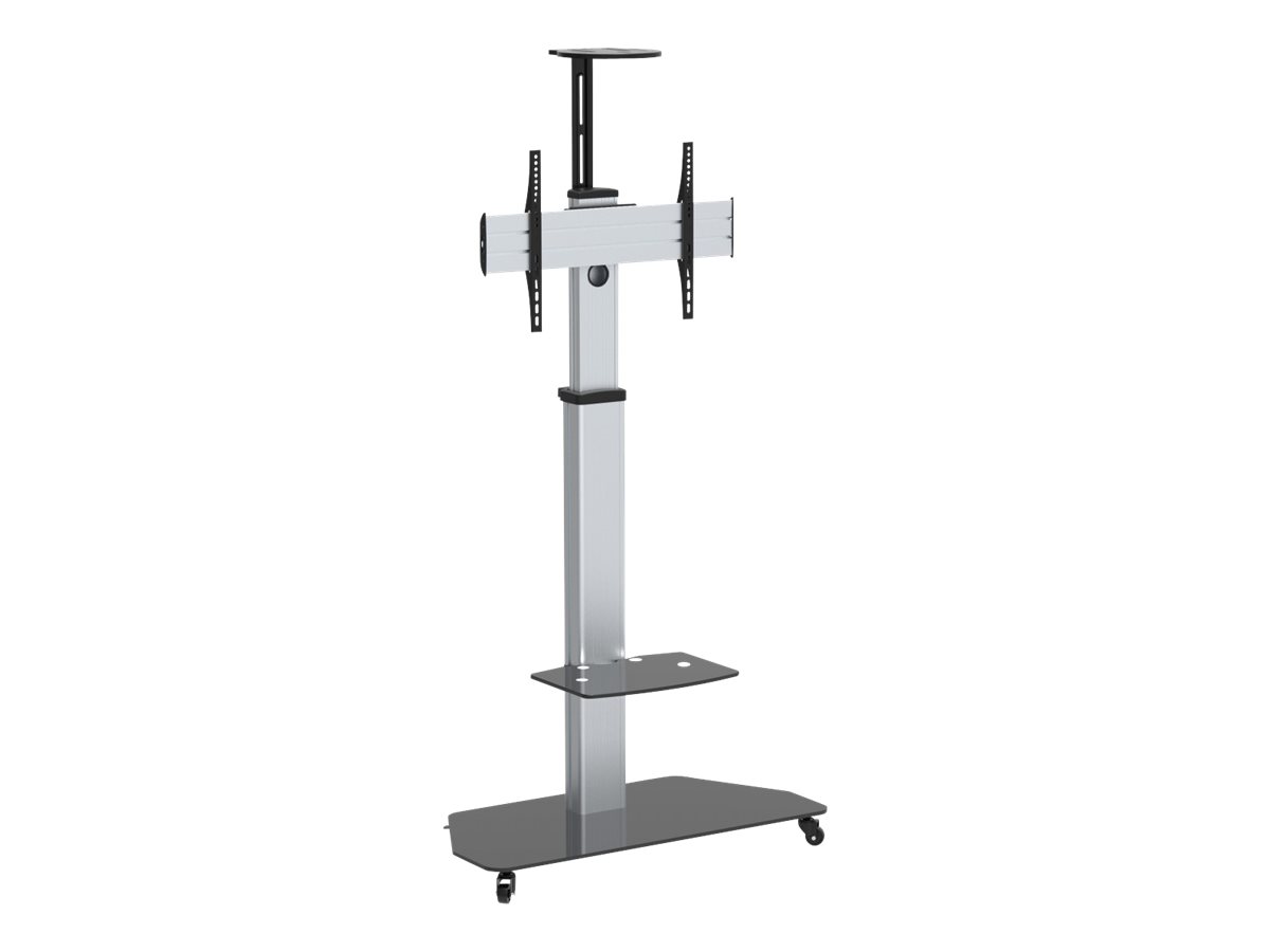 celexon Professional Adjust-3270MP - Wagen - f�r Flachbildschirm - Aluminium, Milchglas - Silber - Bildschirmgr��e: 81.3-177.8 cm (32-70)