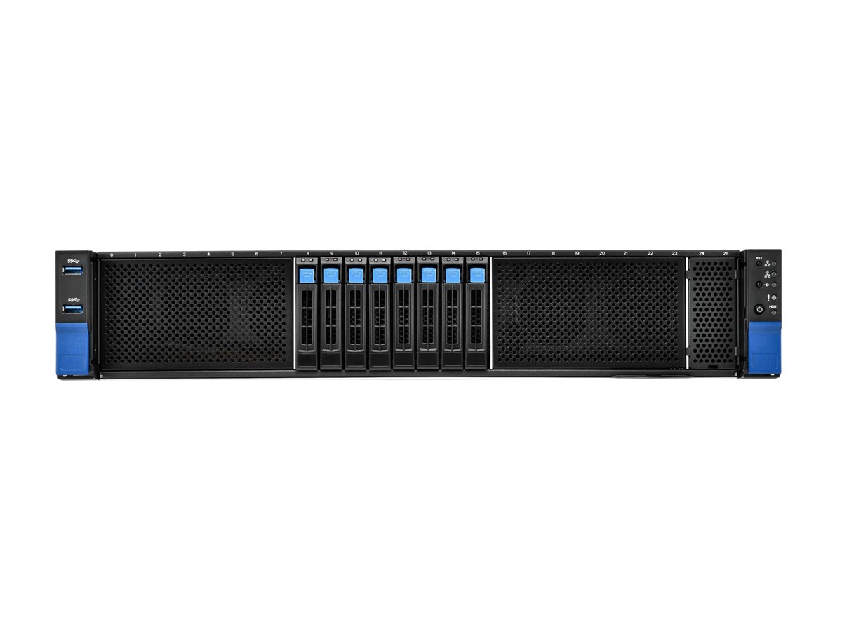 MiTAC B8261T85E8HR-2T-N - Server - Rack-Montage - 2U - zweiweg - keine CPU - NVMe - Hot-Swap 6.4 cm (2.5)