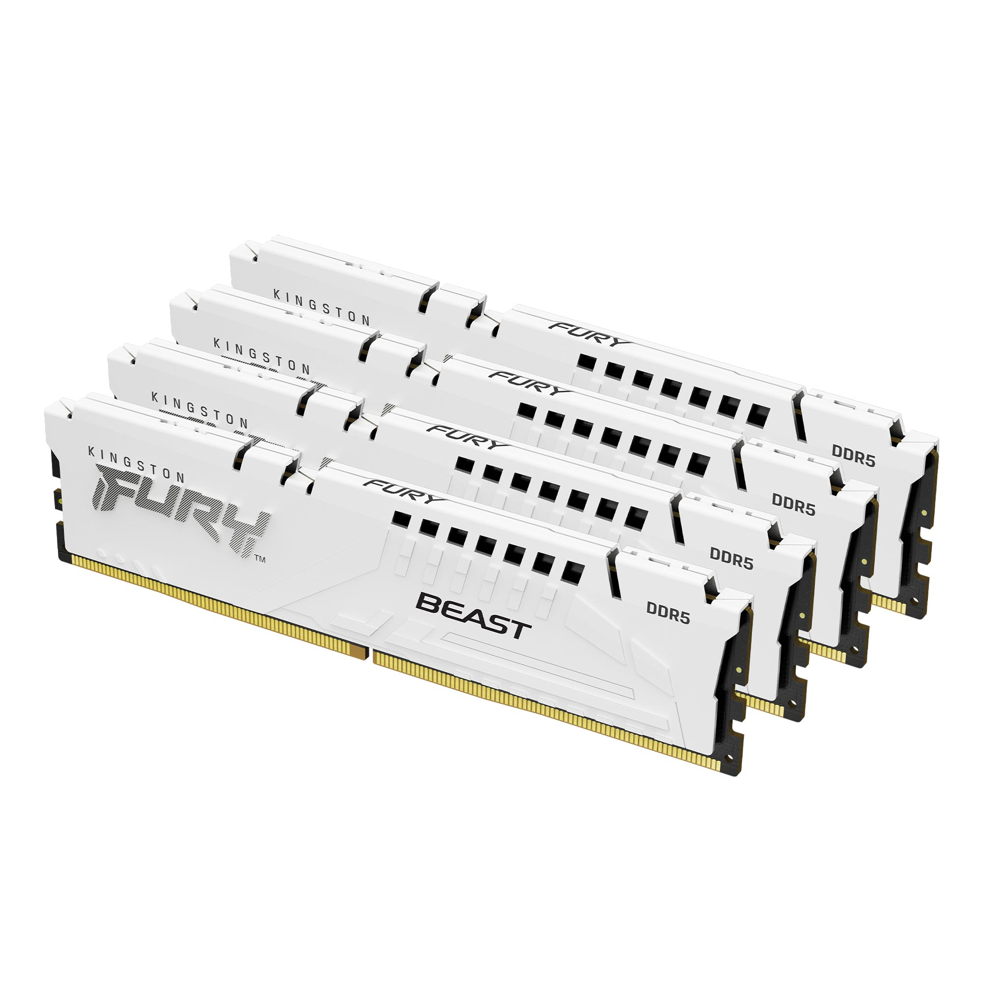 Kingston 64GB 5200MT/s DDR5 CL40 DIMM Kit of 4 FURY Beast White XMP - 64 GB - DDR5