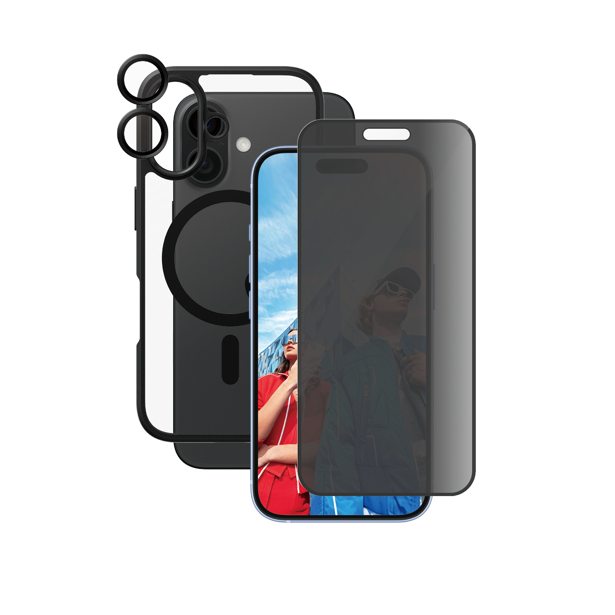 PanzerGlass � | CARE by � Flagship 3-in-1 Privacy Bundle iPhone 16 Protector de pantalla Apple 1 pieza(s)