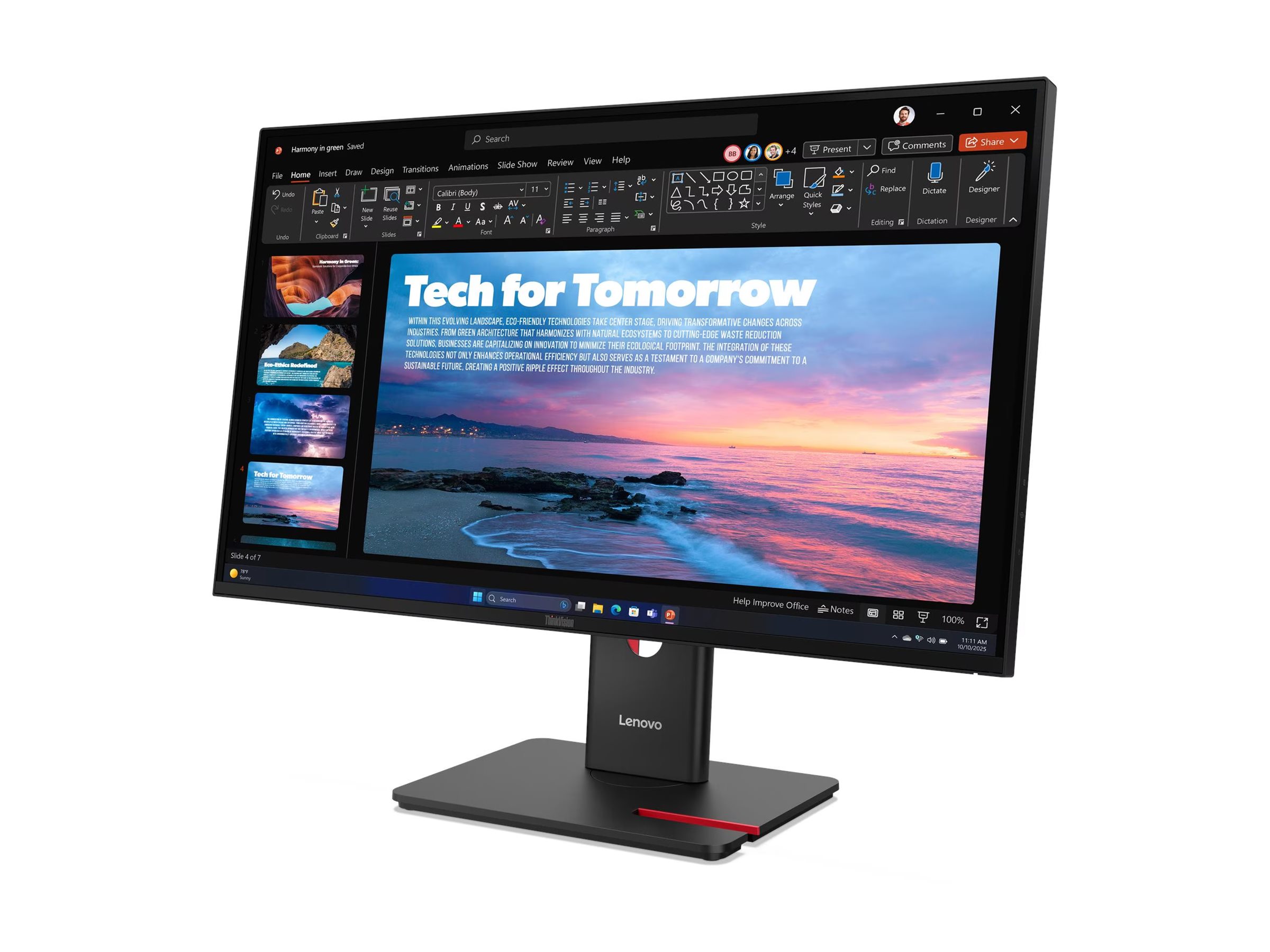 Lenovo ThinkVision T27QD-40 LED display 68,6 cm (27) 2560 x 1440 Pixel Wide Quad HD Nero